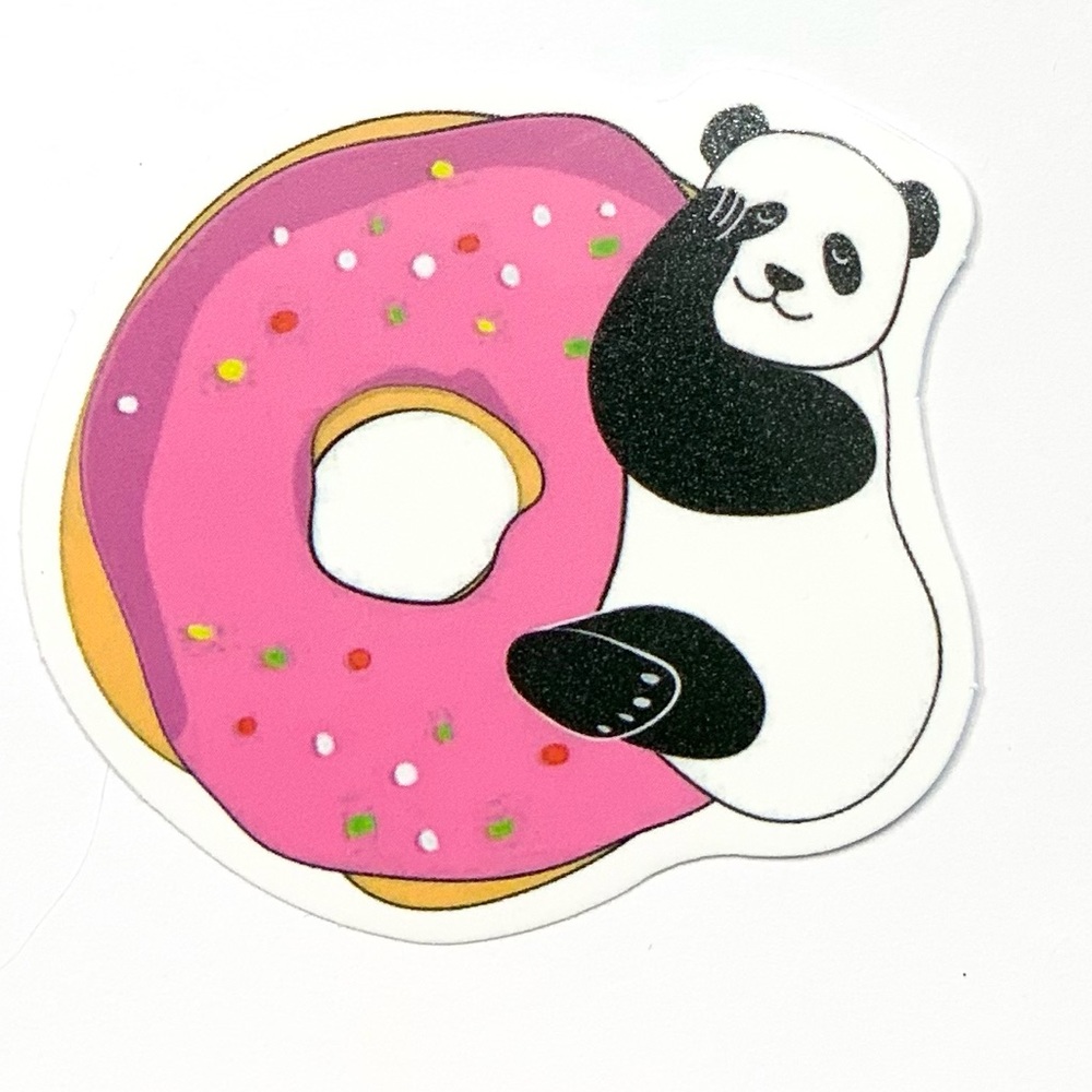 Donut Panda Vinyl Sticker